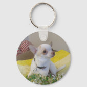 Flower Chihuahua Sleutelhanger (Voorkant)