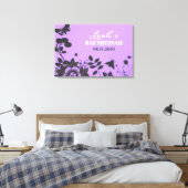 FLOWER CHILD Bat Mitzvah Sign-In Geheugenbord Canvas Afdruk (Insitu (Slaapkamer))
