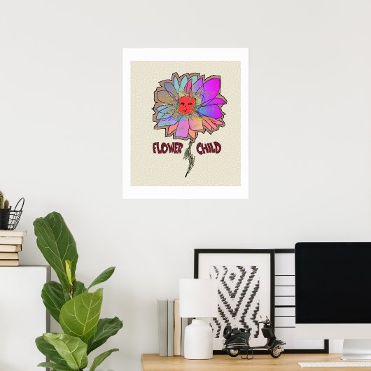 Flower Child Poster Print (Thuiskantoor)