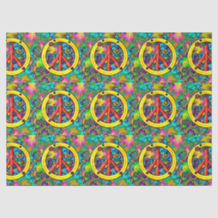 Flower Child Psychedelische Gemengde Media Tissuepapier