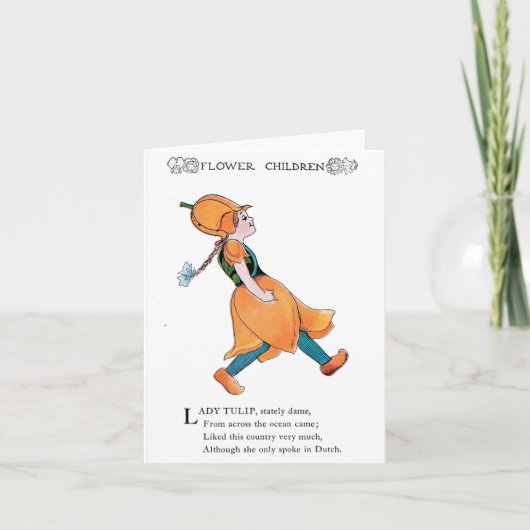  Flower Children Tulip Gevouwen Note Kaart (Voorkant)