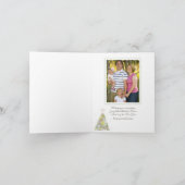 Flower Christmas Tree Family Photo Card Sjabloon (Binnen)