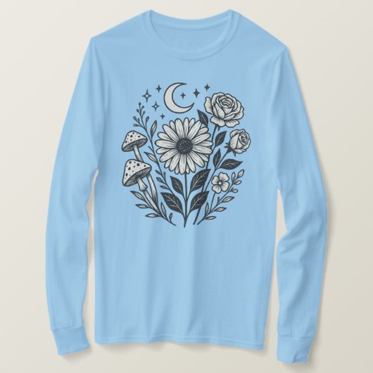 Flower Cluster Dames T-shirt met lange mouwen (Design voorkant)