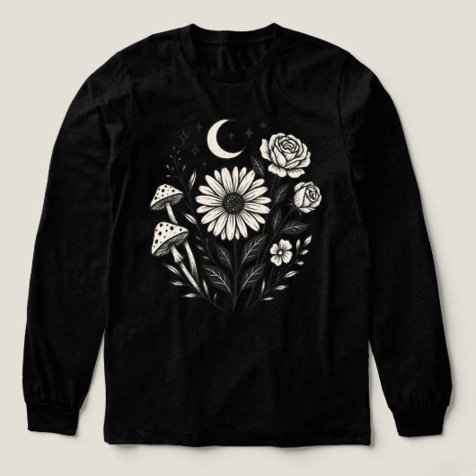 Flower Cluster Graphics Tri-blend Shirt (Voorkant)