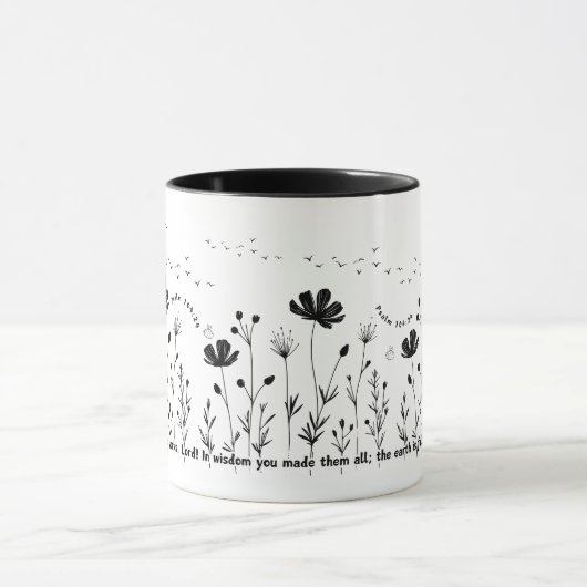 Flower Coffee Mok - 11oz, Bloemen op Aarde Mok (Midden)