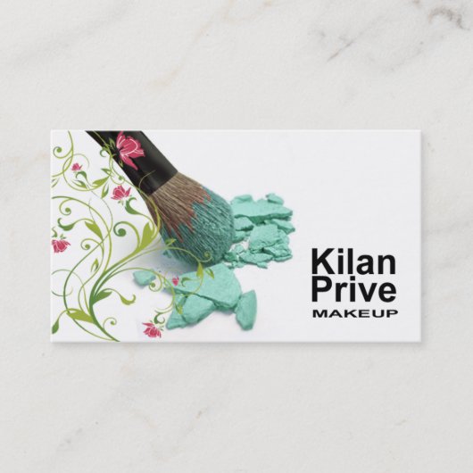 "Flower Cosmetics" — Makeup Artist, Cosmetoloog Visitekaartje (Voorkant)