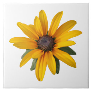 Flower country Happy Yellow Ceramic Large Tile Tegeltje