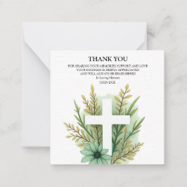 Flower Cross Bedankt Notitiekaartje