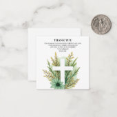 Flower Cross Bedankt Notitiekaartje (Voorkant / Achterkant in situ)