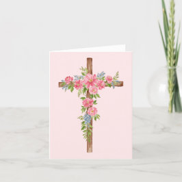 Flower Cross Waterverf 3 Easter Kaart