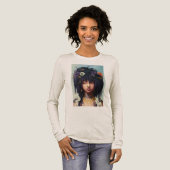 Flower Crown Girl Tri-Blend Shirt (Voorkant)