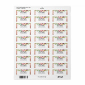 Flower Crown Glitter Roze Rose Gold Return Etiket (Full Sheet)