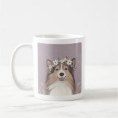 Flower Crown Sheltie mok (Links)