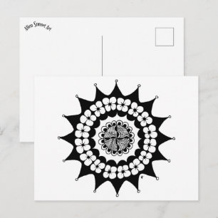 Flower Crown Zen Mandala Briefkaart