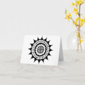Flower Crown Zen Mandala Kaart (Gele Bloem)