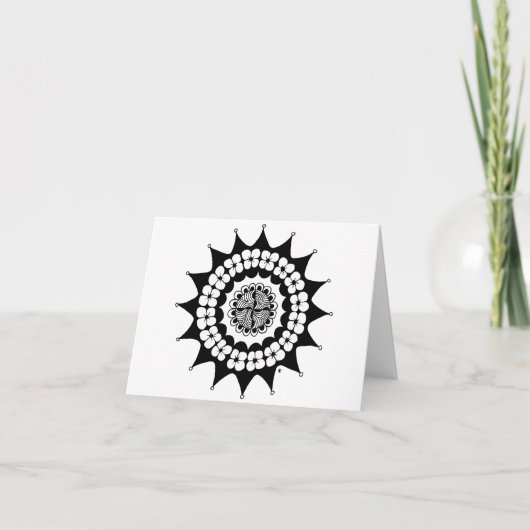 Flower Crown Zen Mandala Kaart (Voorkant)