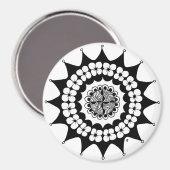 Flower Crown Zen Mandala Magneet (Voorkant / Achterkant)
