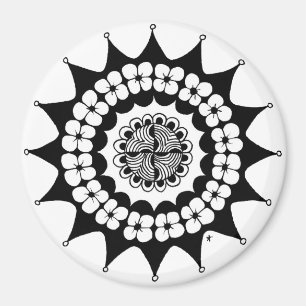 Flower Crown Zen Mandala Magneet