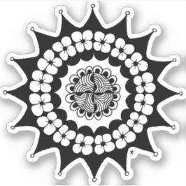 Flower Crown Zen Mandala Sticker