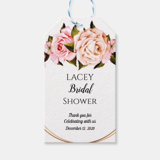 Flower Custom Gift Label Cadeaulabel (Voorkant)