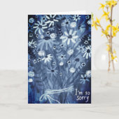 Flower Daisies Bouquet CONDOLENCES blauw Kaart (Gele Bloem)