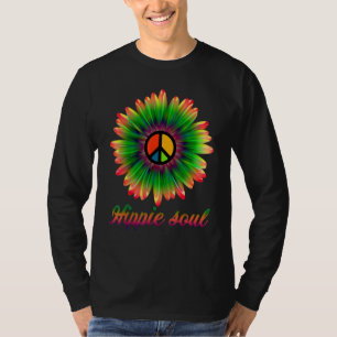 Flower Daisy Peace Sign Hippie Soul Daisy Flower H T-shirt