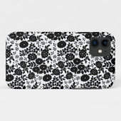 Flower Daisy  Zwart Patroon Case-Mate iPhone Case (Achterkant (horizontaal))