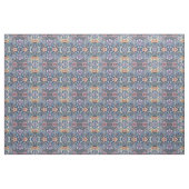 FLower Damask Blauw Goud Ontwerp Stof (Yard (91,4 cm))