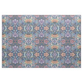 FLower Damask Blauw Goud Ontwerp Stof (Fat Quarter)