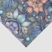 FLower Damask Blue Gold Tissuepapier (Detail)