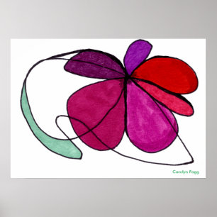"Flower Dance"-ontwerp van Carolyn Fagg Poster