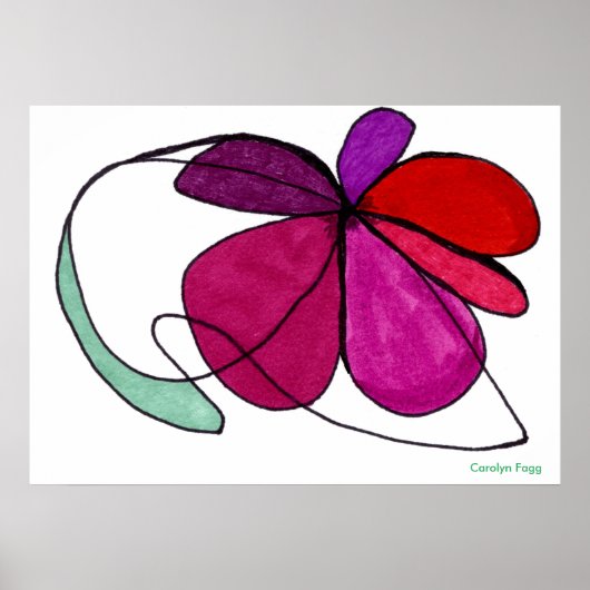 "Flower Dance"-ontwerp van Carolyn Fagg Poster (Voorkant)