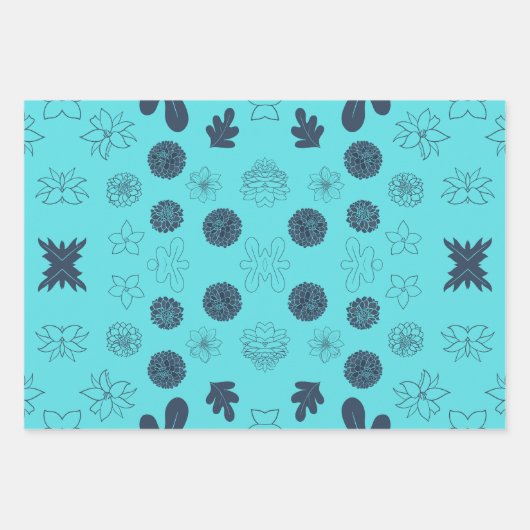 Flower Design 3 sets inpakpapier (Voorkant 2)