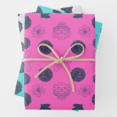 Flower Design 3 sets inpakpapier (In situ)