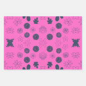 Flower Design 3 sets inpakpapier (Voorkant)