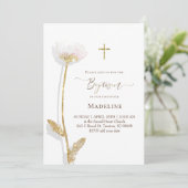  flower design Baptism Kaart (Staand voorkant)
