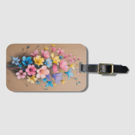 Flower Design Bloemen Arrangement Art Bagagelabel