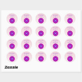 Flower Design Bookplaat Ronde Sticker (Vel)