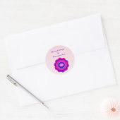 Flower Design Bookplaat Ronde Sticker (Envelop)