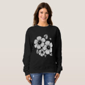 Flower design dames Basic Sweatshirt. Trui (Voorkant volledig)