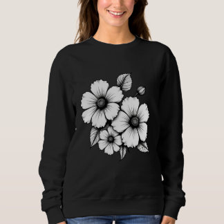 Flower design dames Basic Sweatshirt. Trui