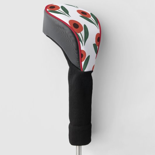 Flower Design golfkop Hoesje Golfheadcover (Schuin)