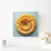 flower design vierkante klok (Huis)