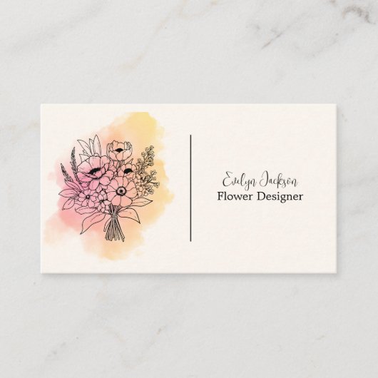 Flower Designer/Flower Shop/Bloemist Visitekaartje (Voorkant)