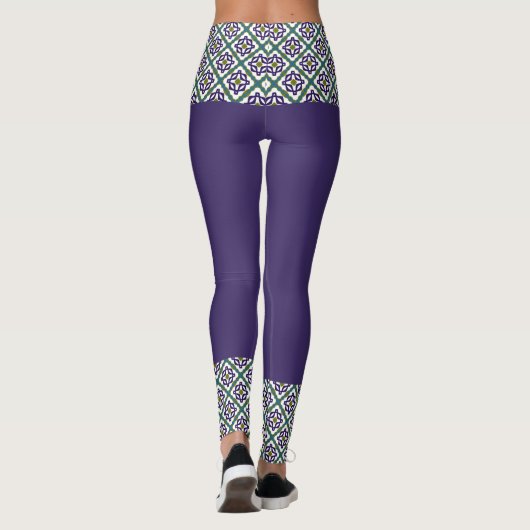 Flower Diamond Star Pattern Leggings (Achterkant)