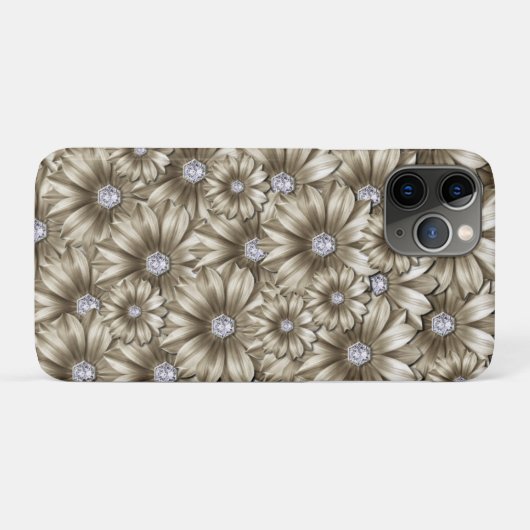 Flower Diamonds iPhone Case (Achterkant (horizontaal))