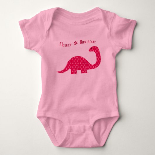 Flower Dinosaur Baby Romper (Voorkant)