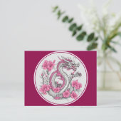 Flower Dragon-Briefkaart Briefkaart (Staand voorkant)