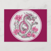 Flower Dragon-Briefkaart Briefkaart (Voorkant)