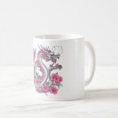 Flower Dragon Coffee Mok (Voorkant rechts)
